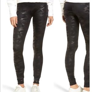 Spanx Faux Leather Camo Leggings